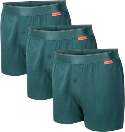 Undiemeister Losse Boxershort Heren - Misty Forest (Groen) - 3-Pack - Tencel - Zijdezacht - Ademend - Anti-Bacterieel & Naadloos Ondergoed - Premium Onderbroeken Heren - Maat S