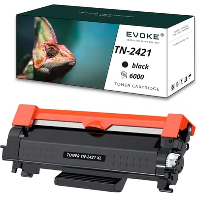 Evoke Compatibele Toner voor Brother Tn2421 XL Tn-2421 Tn2421 Zwart 6000 Pagina's Hl-L2312D L2352Dw L2372Dn; Dcp-L2512D L2532Dw; Mfc-L2712Dn L2712Dw L2732Dw L2752Dw