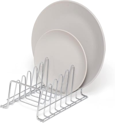 Thijox - Bordenrek Afdruiprek Klein - Keukenkastjesorganizer van Verchroomd Staal - Ruimtebesparend Platenrek voor Keuken - Stijlvol en Functioneel