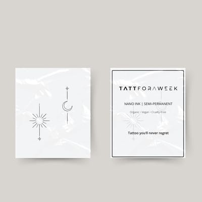 Tijdelijke matching tattoo zon & maan | Neptattoo volwassenen | Tijdelijke tattoo voor volwassenen | Temporary tattoo | Plaktattoos voor volwassenen | Neptattoos | Probeer zorgeloos een tattoo | tattforaweek