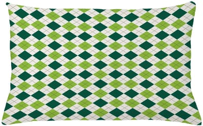 ABAKUHAUS Geometrische Kussenhoes – Vintage Diamantlijn – 65x40 cm – Beide zijden bedrukt