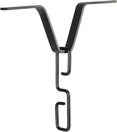 Regenketting Adapter - Dakgoot Hanger - Waterafvoer Sturen - V-vorm Haak - 18 cm - Zwart