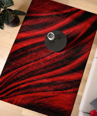 Modern vloerkleed - Vision rood/zwart 140x200