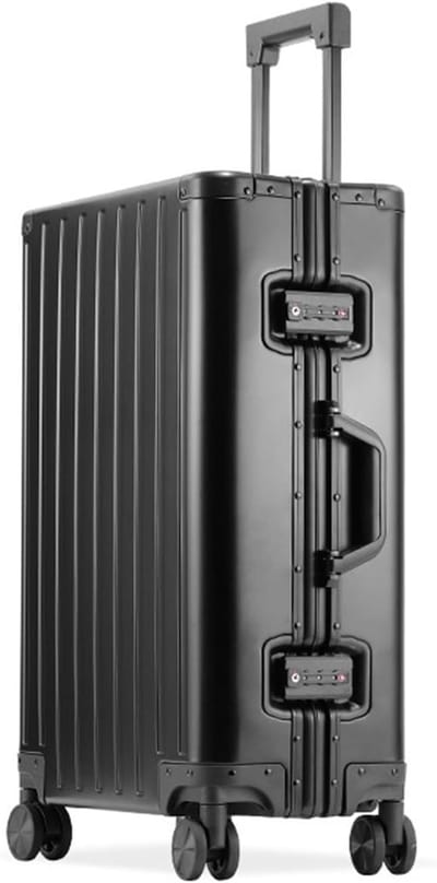 Bagagekoffer - Reiskoffer Trolley - Zakenreizen Reizen - Aluminium Hardshell - 28 inch - Zilverkleurig