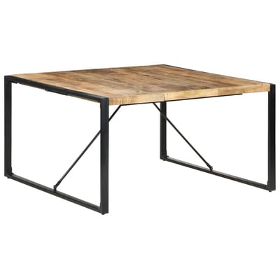 vidaXL - Eettafel - 140x140x75 - cm - ruw - mangohout