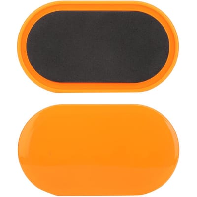 2 Pièces Disques Coulissants Ovale Yoga Disques de Fitness Sportifs Entraînement Slider Exercice Tapis de Glisse Équipement black