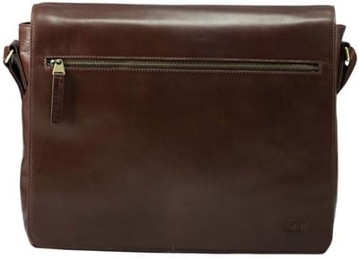 JOST Leren Schoudertas met laptopvak Skagen Shoulder Bag Redbrown Bruine