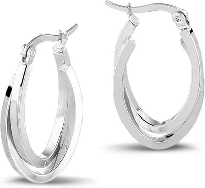 Amanto Oorbellen Devi - 316L Staal - Ovaal - 30x24mm