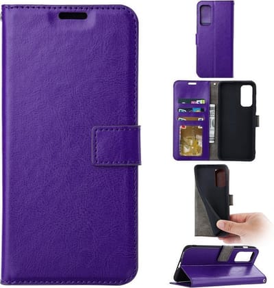 LuxeBass Hoesje geschikt voor Motorola Moto G52 - Boekhoesje - Paars - Portemonneehoesje gsm hoesje - telefoonhoes - telefoonhoesjes