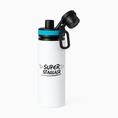 Hacebo® - Super stagiair waterfles met draaidop blauw - Stagiair - beste stagiair - werk - afscheidscadeau - verjaardagscadeau - kado - water fles - 850ML