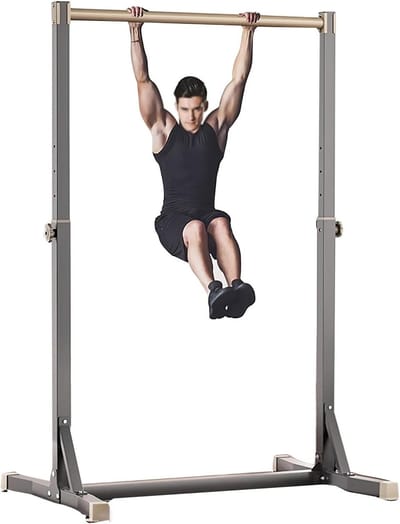 Power Tower - Krachtstation Optrekstang - Thuistrainingen - In hoogte verstelbaar - 166-216 cm - Grijs
