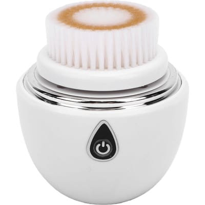 Brosse de Nettoyage Facial Électrique avec Vibration Étanche Portable Rechargeable Outil de Nettoyage Facial Blanc