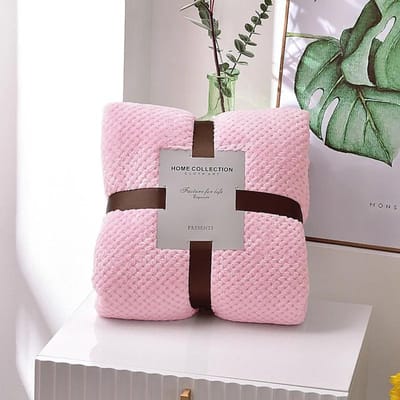Effen deken koraalvlies bankdeken dikke flanellen deken deken als cadeau 70X100cm ribbon gray