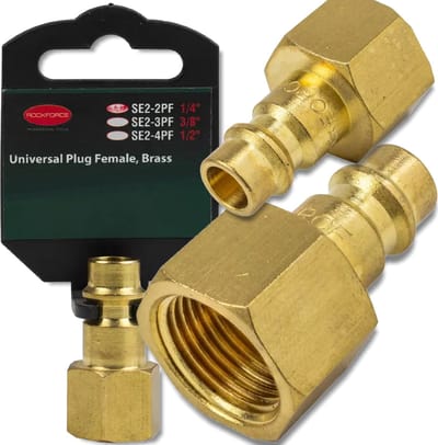 Rockforce Serie - Messing Snelkoppelstuk - 1/4'' - Interne Draad