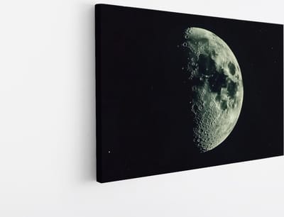 Saammp Canvas Schilderij - Natuur - halve maan - Ruimte - 45x30 - Foto op canvas - Wanddecoratie - Muurdecoratie Woonkamer - Slaapkamer decoratie - Canvas Print