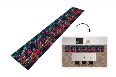 Keukenloper - Loper keuken - Sterren - Regenboog - Stippen - Geometrie - Design - 300x50 cm - Keukenloper vinyl