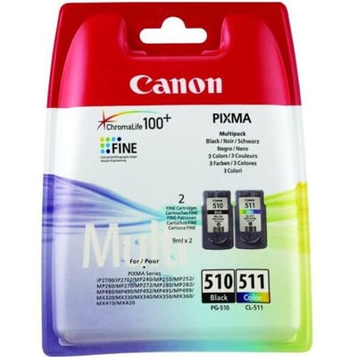 Canon Inktcartridge PG-510 / CL-511 Zwart + 3 kleuren Multipack