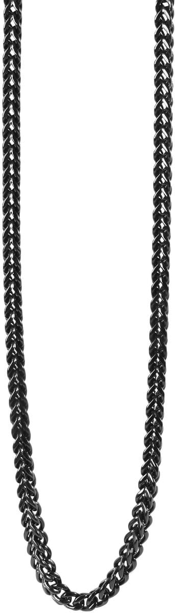 AKZENT Accent Unisex Ketting Andraina vierkante Franco-ketting "Andraina" van roestvrij staal, zwart,