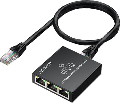 Ethernet Splitter 1 naar 3 Poorten Netwerkverdeler