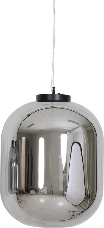 Light & Living Hanglamp Julia - Smoke Glas - Ø44cm - Modern - Hanglampen Eetkamer, Slaapkamer, Woonkamer
