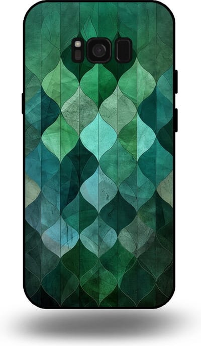 Smartphonica Telefoonhoesje geschikt voor Samsung Galaxy S8 met groene bladeren opdruk - TPU backcover case green leaf design - Groen geschikt voor Samsung Galaxy S8