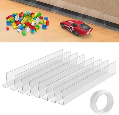Furniture Blocker (8 stuks) - Transparante Toy Blockers met Zelfklevend Tape voor Meubels Bed Bank Dressoir Tafel Keukenkast - Vloerbeschermer voor Bed om Dieren Speelgoed te Blokkeren