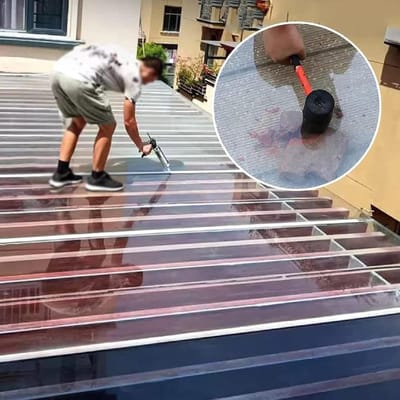 Doorzichtig Dakpaneel - Polycarbonaat Plaat - Kas & Luifel - UV Bescherming Vrijwel Onbreekbaar - 1 x 1 Meter - Transparant