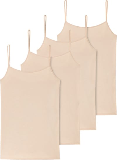 Schiesser Dames spaghettitop 4 pack 95/5 cotton
