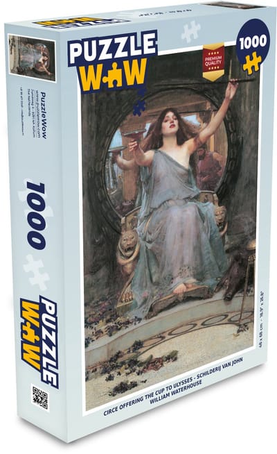 Puzzel Circe offering the cup to Ulysses - schilderij van John William Waterhouse - Legpuzzel - Puzzel 1000 stukjes volwassenen