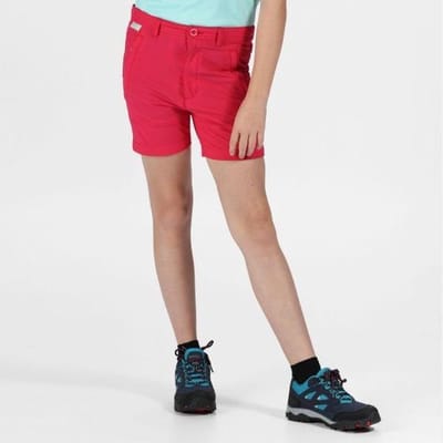 Regatta Junior Highton Waterafstotende Korte Wandelbroek Met Stretch - Outdoorbroek - Kinderen - Roze