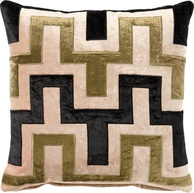 BELLONA | sierkussen 45x45 cm | Raven | zwart | multicolor | Hoii | met duurzame kussenvulling