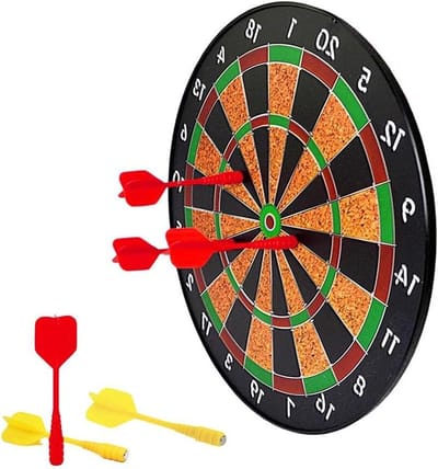 Magneet dartbord 45 cm incl. 6 dartpijlen - Brigamo plezier spel voor kinderen Dartbord