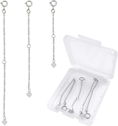 3 Stuks 925 Sterling Zilveren Ketting Verlengstukken 5cm 8cm 10cm voor Armband en Sieraden Maken