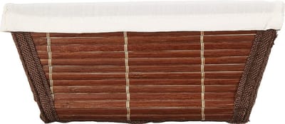 WENKO 21636100 opbergmand Bamboo M bruin - badmand, bamboe, 19,5 x 9 x 15 cm