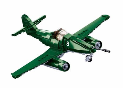 Sluban Army WWII Battle of Budapest Fighter vliegtuig ME‑262 – Constructiespeelgoed 338 bouwstenen – M38‑B0977 – vanaf 6 jaar
