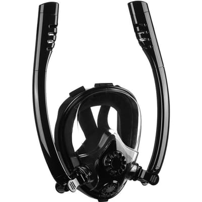 Masque de Snorkeling en Silicone pour Adultes Masque de Plongée à Double Tube Lunettes de Plongée Entièrement Secres Masque de Plongée Autonome