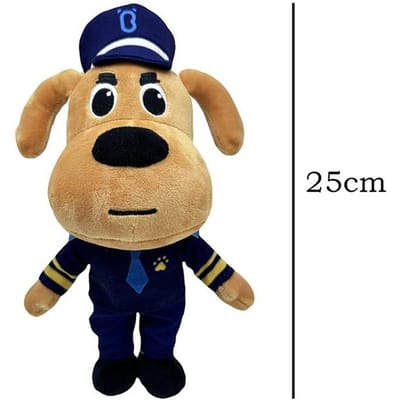 Anime Cartoon Sheriff Labrador Pluche Pop Kerst Zachte Babybus Pluche Knuffel Speelgoed Voor Kinderverjaardagscadeaus blue