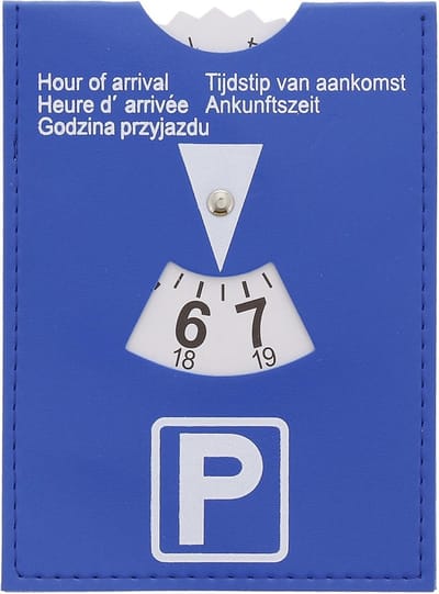 Parkeerschijf - Parkeerkaart - Parkeren in de blauwe zone - Parkeerschijf blauw - 11x15cm - Europa - Auto Accessoires
