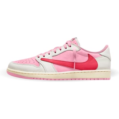 Travis Scott x Air Jordan 1 Retro Low OG Sail Tropical Pink Heren Sneakers Tropical-Pink-Shy-Pink-Muslin IQ7604-101 43 white