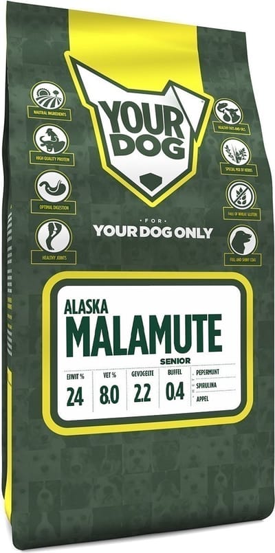Yourdog Alaska malamute Rasspecifiek Senior Hondenvoer 6kg | Hondenbrokken