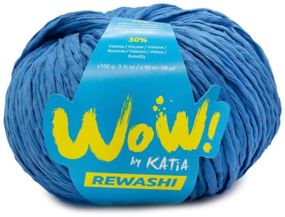 Katia WOW Rewashi - 67 blauw - Lintgaren met Twist