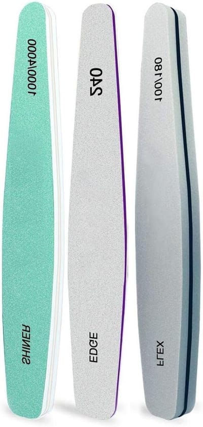 Set van 6 Professionele Nagelvijlen Dubbelzijdig voor Gel- en Acrylnagels - Diverse Korrelgroottes