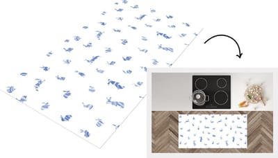 Keukenloper - Loper keuken - Konijn - Patronen - Haas - 120x60 cm - Keukenloper vinyl