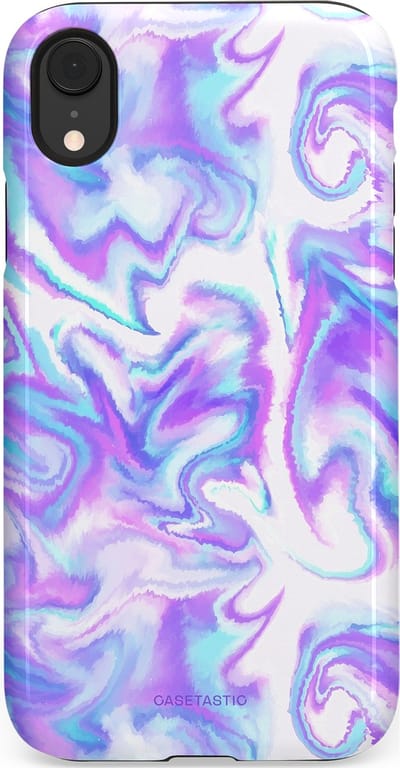 Casetastic Hoesje Geschikt voor Apple iPhone Xr - Stijlvolle Beschermende Duo-layer Case - Tie Dye magie