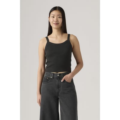 Levi's Essential Sporty Ribbed Tank Top Black Taglia: L | Canottiere Outlet | Donna | Nero