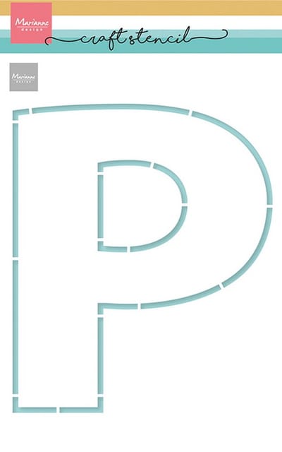Marianne D Craft Stencil - P-Letter PS8148 210x149 mm (11-23)