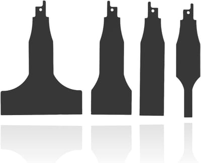 Multifunctionele 4-delige Schraper Bladen voor Reciprozaag, Carbon Staal, Tegel Reiniging en Schrapen Tools