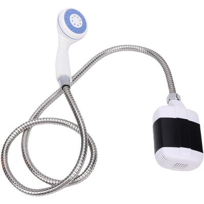 Ensemble de douche de camping portable Pompe de douche rechargeable par USB avec pommeau de douche à 3 modes Tuyau de 147 cm pour pique-nique, camping-car, voyage, animaux de compagnie gray