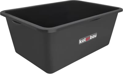 Mortelbak - Bouwemmer Gietbak - Bouw en Tuin - Hoge Zijwanden - 80 Liter - Zwart