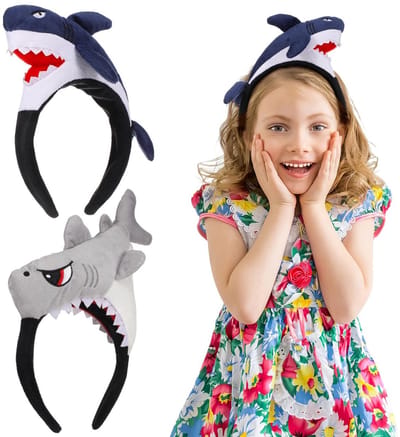 Dailygoods- Hoofdband 2 Stuks - Haaien Hoofdband - Haaraccessoires Kind - Cosplay Hoed - Feestdecoratie - Veilig Materiaal - Haaraccessoire